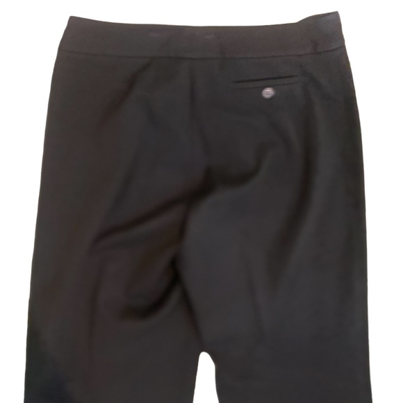 Thalian black wide leg work mid rise stretch flat front trouser size 10 - Picture 4 of 7